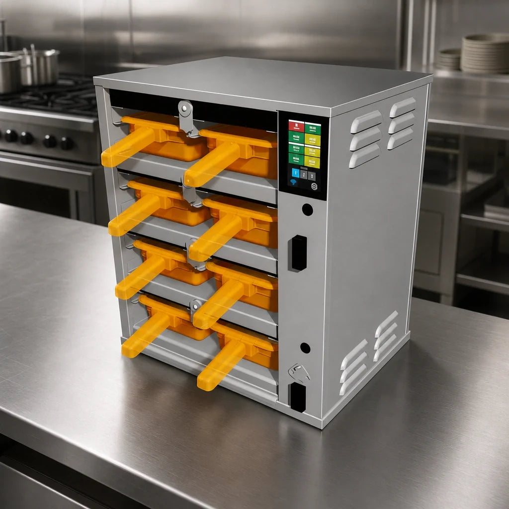 Duke ReadyFlex™ RFHU-42 8-Compartment Countertop Hot Holding Cabinet with Touchscreen Controls and Independent Zoned Heat
