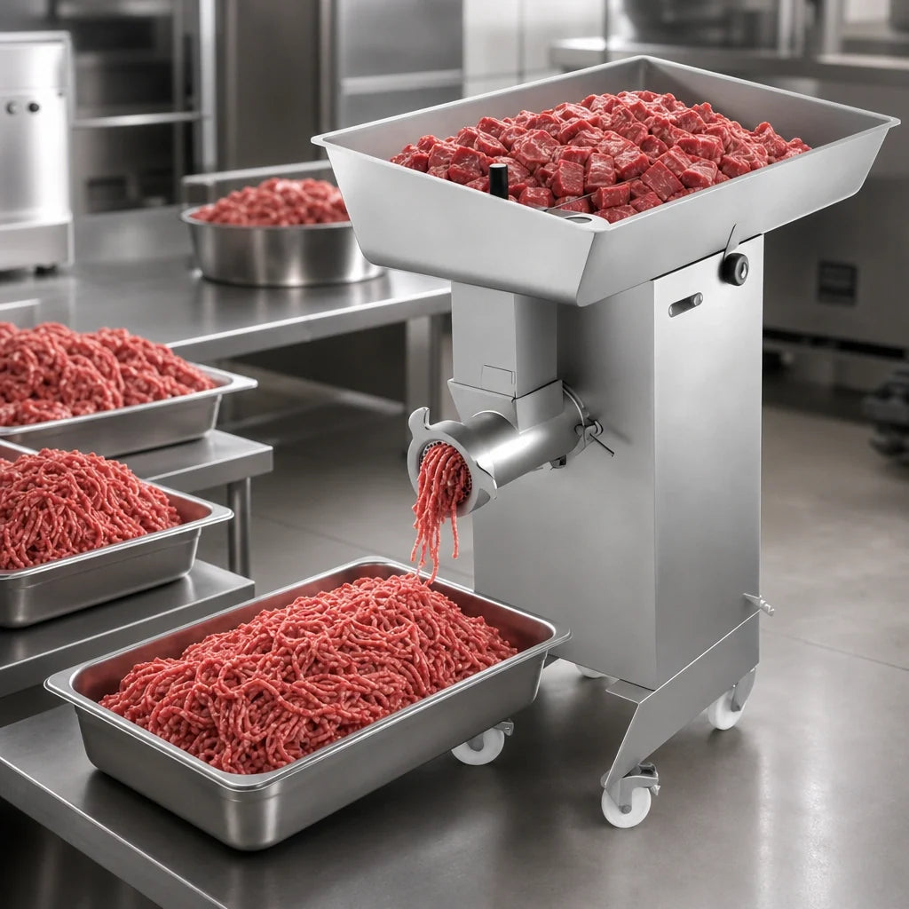 Univex MG42 Floor Model Meat Grinder, 7 HP, Stainless Steel, 2,866 lb./hr Capacity