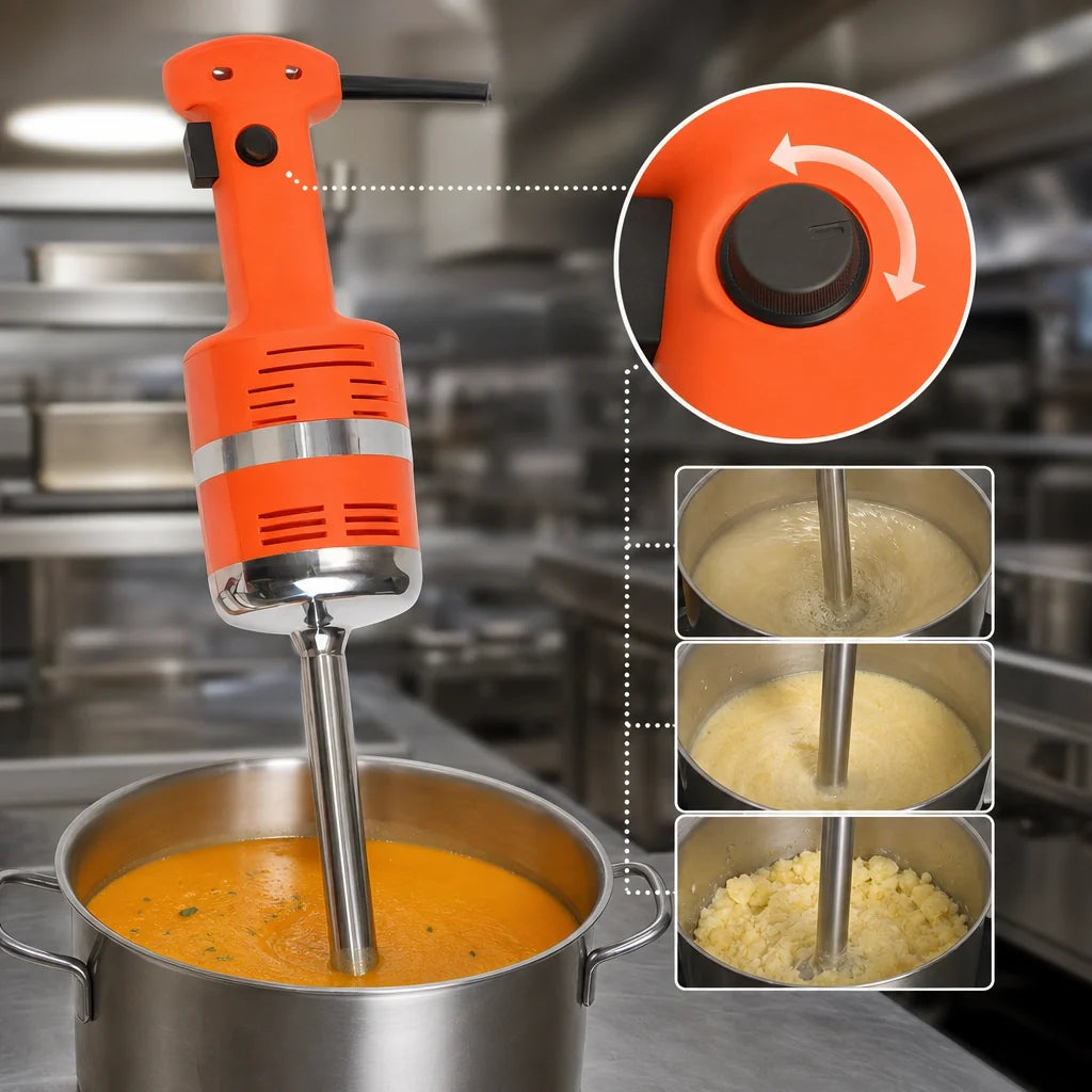 Dynamic Junior MX020.1.V Variable-Speed Immersion Blender, 9-Inch Stainless Steel Shaft, 3-Gallon Capacity