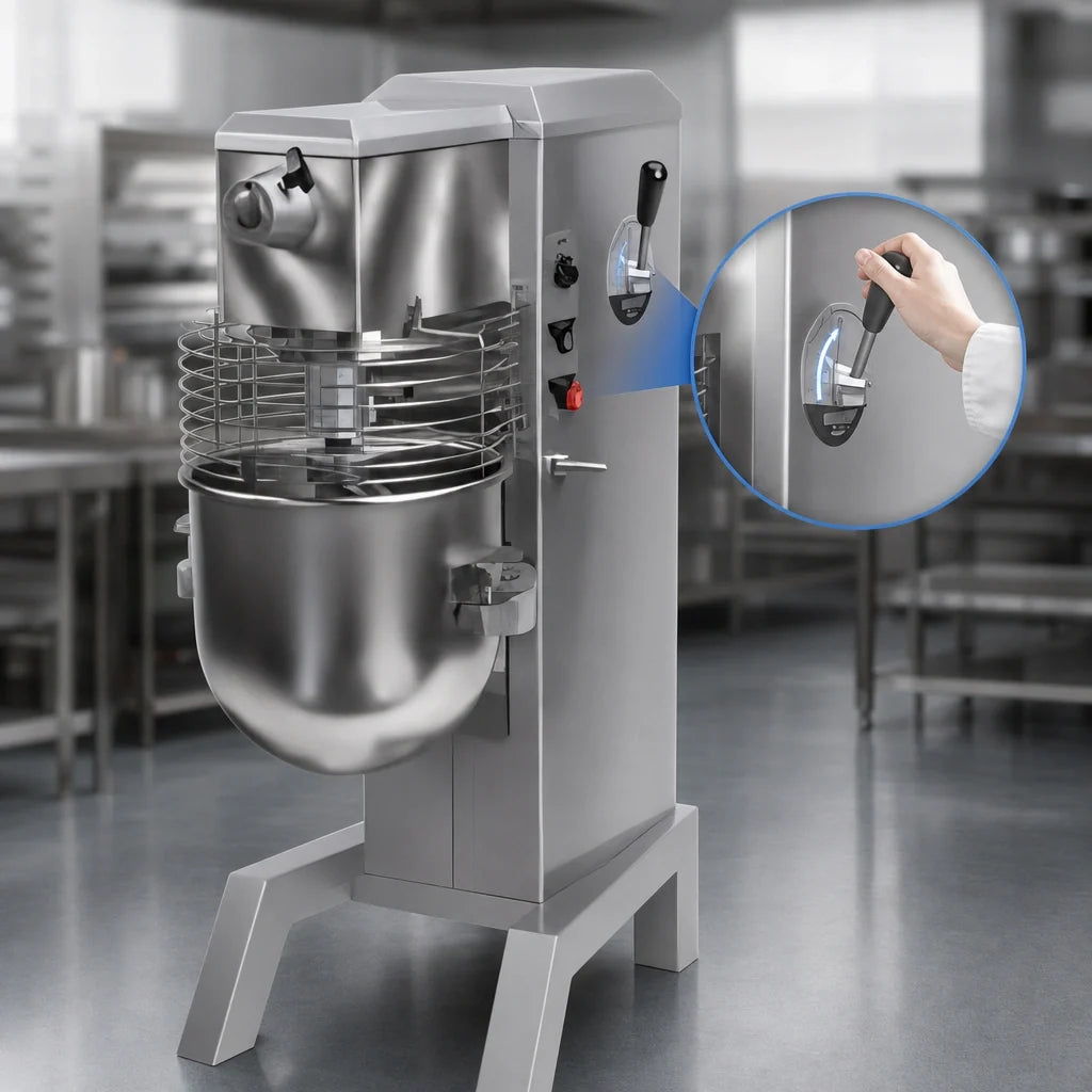 Univex SRM30+ 30-Quart Floor Planetary Mixer with Variable Speed, #12 Hub, Built-In Timer