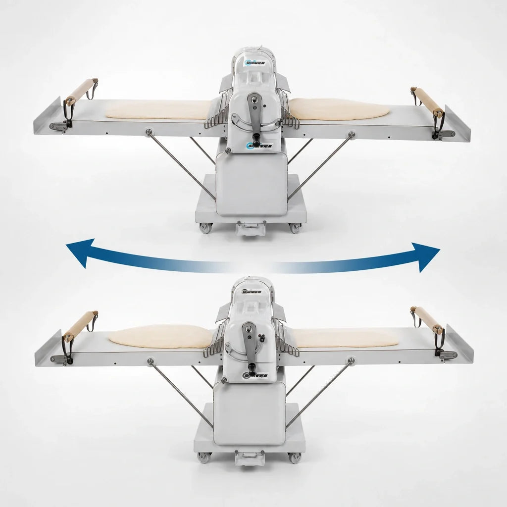 Univex SFG 600 TL Reversible Floor-Model Dough Sheeter, 24-Inch Adjustable Hard Chrome Rollers, Variable Speed, Foot-Pedal Operation