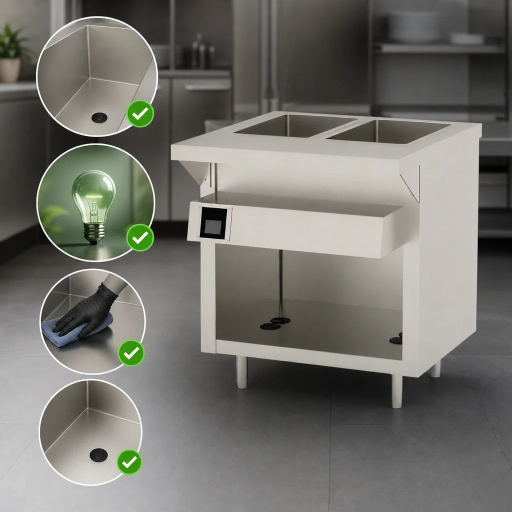 Duke Thurmaduke EW-2-DLPG Electric Waterless Well Unit, 2 Full-Size Pans, Touch Screen, Floor Model