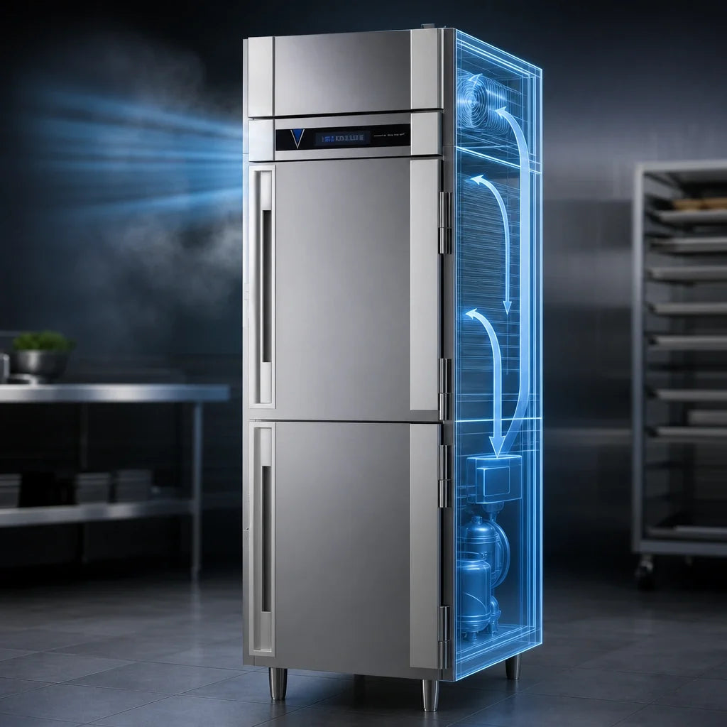 Victory Refrigeration UltraSpec™ FS-1D-S1-PT-HD-HC Pass-Thru Solid Half-Door Freezer, 1-Section, 23.7 Cu. Ft., Stainless Steel