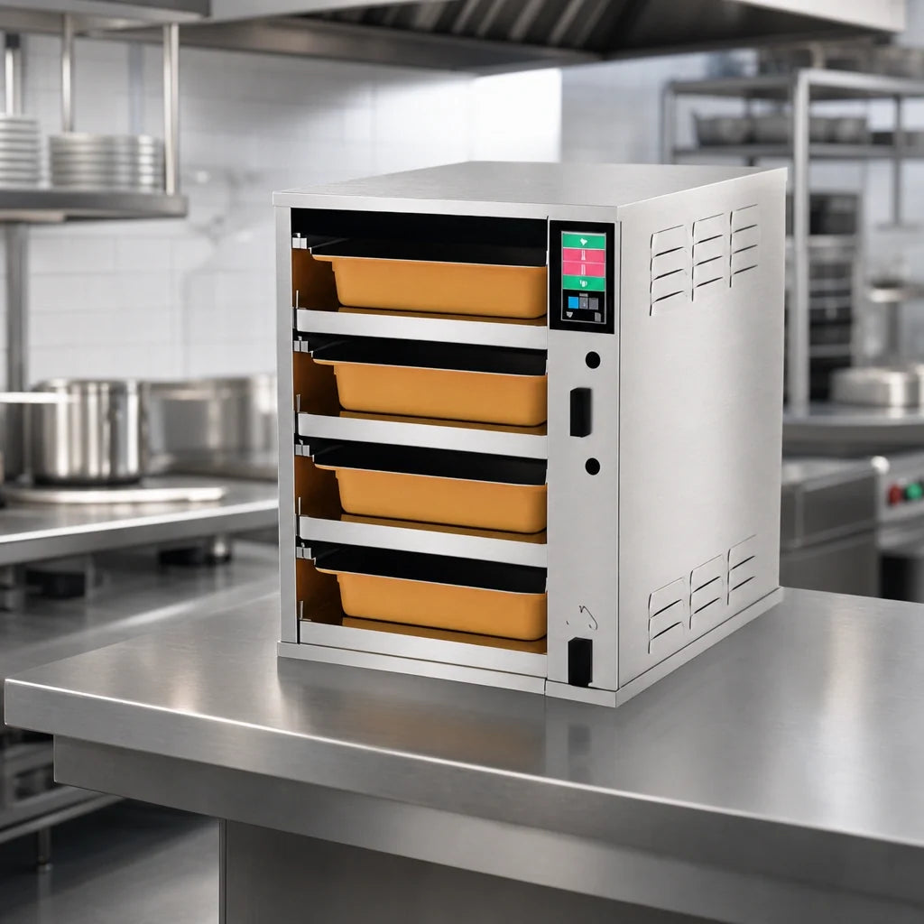 Duke ReadyFlex™ RFHU-41F 4-Compartment Full-Size Electric Hot Holding Cabinet with Zoned Heat and Touchscreen Controls