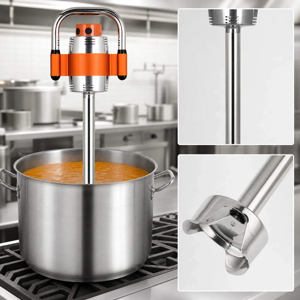Dynamic SMX MX043.1ES Single-Speed Immersion Blender, 30-Gallon Capacity, 16-Inch Stainless Steel Shaft, Detachable Bell