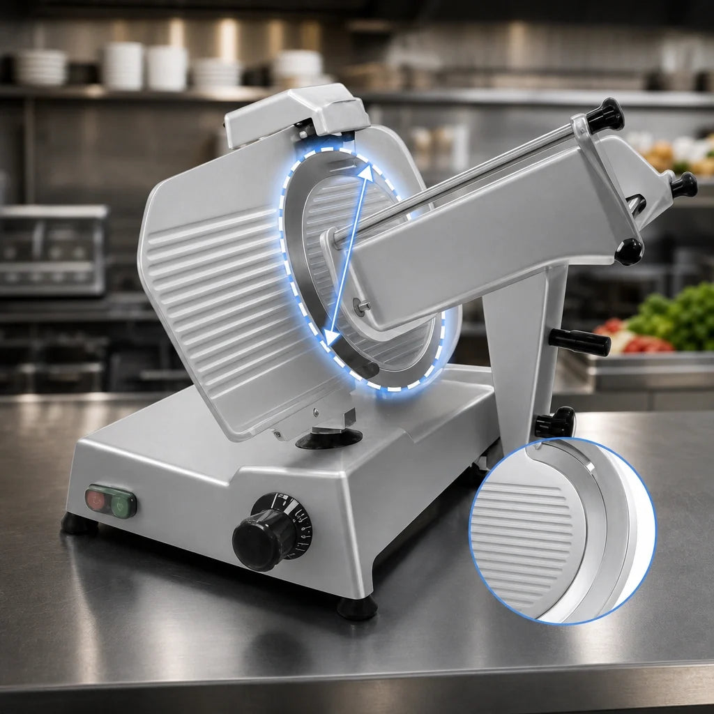 Univex 6612M 12-Inch Manual Gravity-Feed Commercial Slicer with Built-In Sharpener, Anodized Aluminum