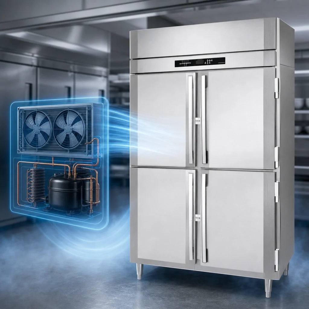 Victory Refrigeration UltraSpec™ FSA-2D-S1-HD-HC 2-Section Reach-In Freezer, 44.57 cu. ft., 4 Half-Height Solid Hinged Doors