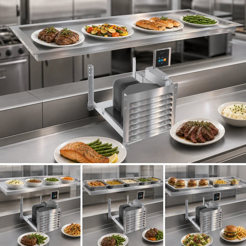 Duke HotFrost™ HTO2-SL 55-Inch Recessed Hot Top Overshelf Warmer, Stainless Steel, Programmable Touchscreen Controls