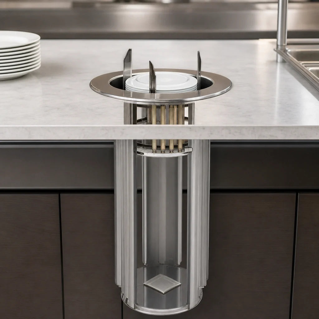 Eagle Group Director's Choice 359112 Drop-In Unheated Open Dish Dispenser for 9-1/4" to 10-1/8" Round Plates