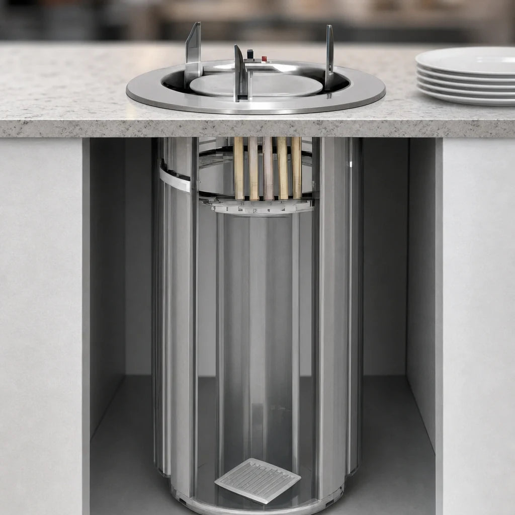Eagle Group Director's Choice 359108 Drop-In Unheated Round Plate Dish Dispenser, Open Base, for 5-7/8" to 6-1/2" Plates