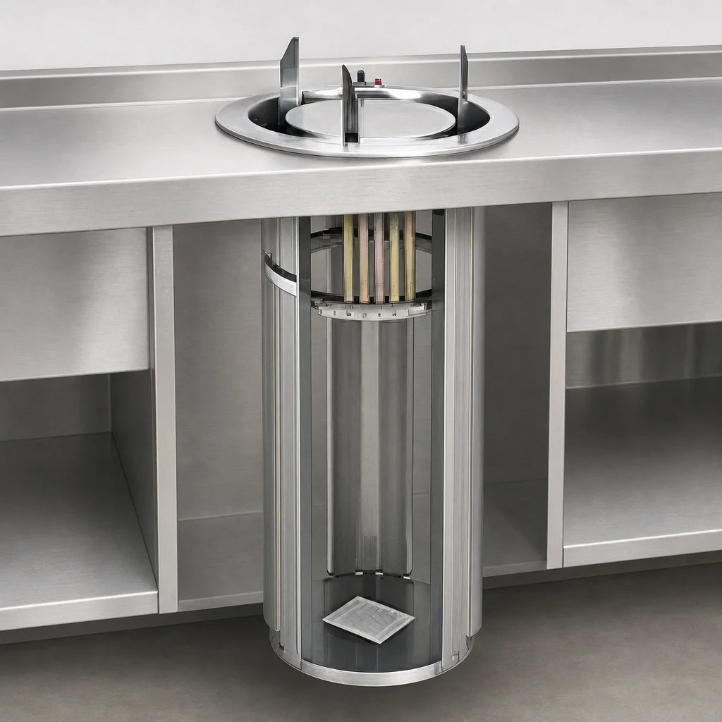 Eagle Group Director's Choice 359107 Drop-In Unheated Open Dish Dispenser for 5-1/8 to 5-3/4 Inch Round Plates