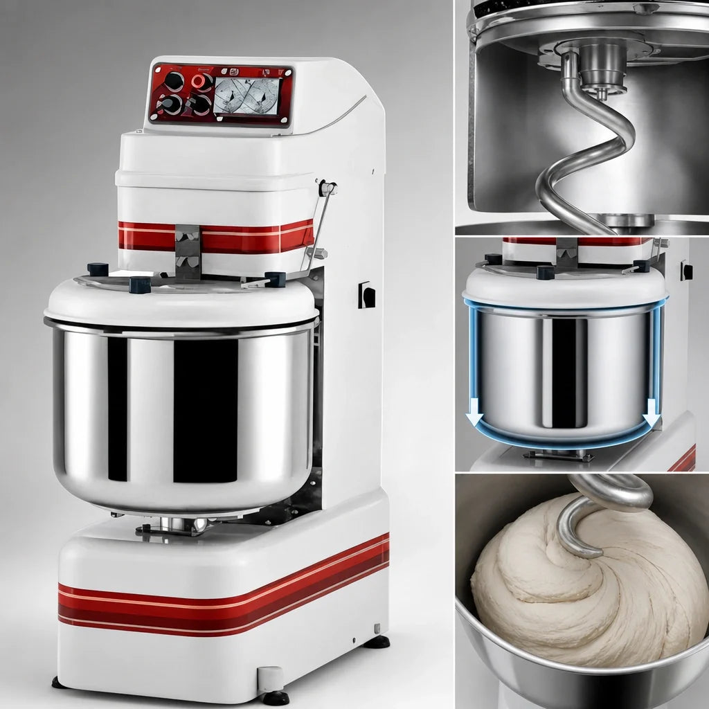 Univex SL50 SPIRAL MIXER 70 Qt. Fixed-Bowl Spiral Dough Mixer, 110 lb. Capacity, 2-Speed with Reverse and Digital Timers