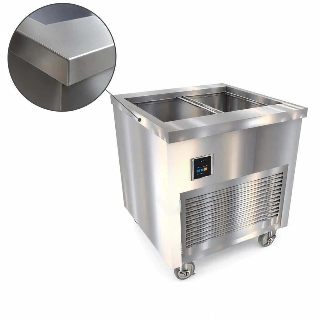 Duke Thurmaduke TCM-32PG-N7 32-Inch Mobile Refrigerated Cold Food Unit with 8-Inch NSF 7 Mechanical Cold Pan