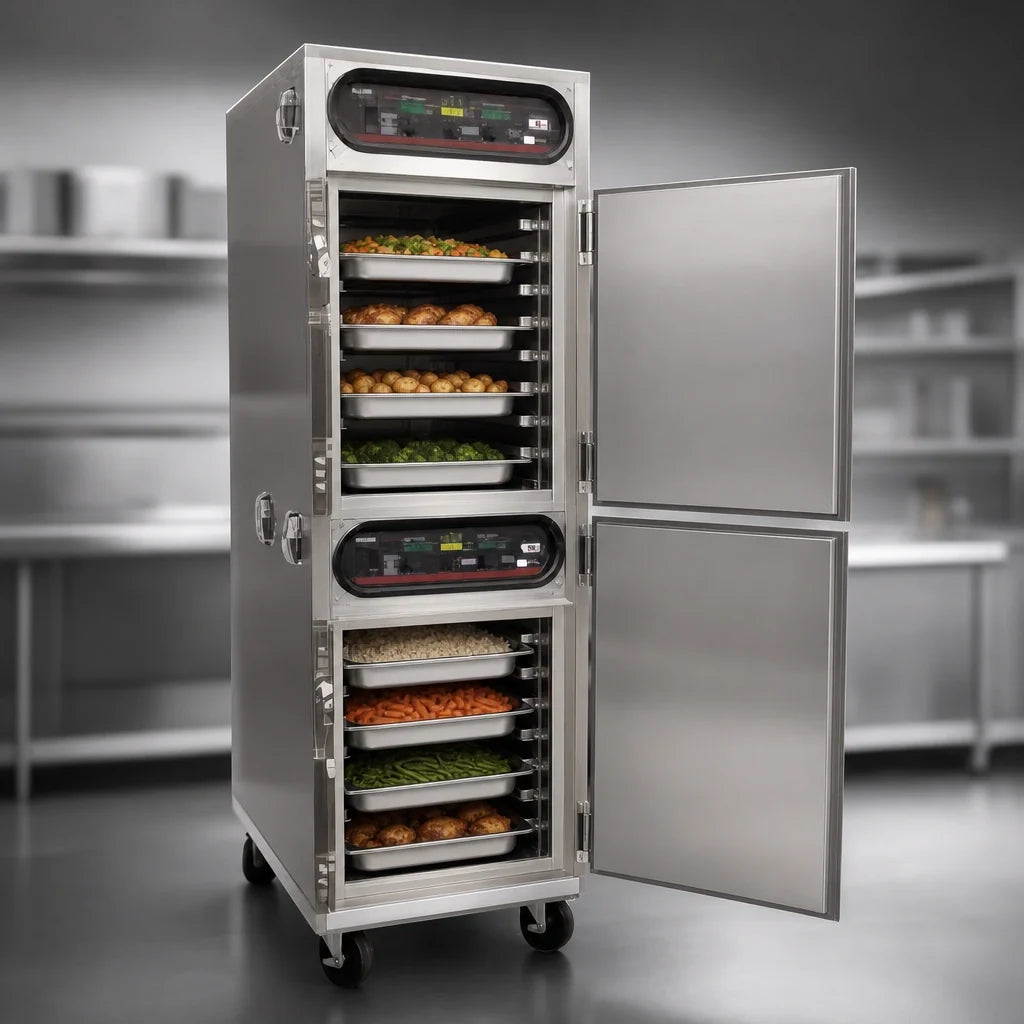 Carter-Hoffmann CH1600U Full-Height 2-Compartment Electric Cook & Hold Cabinet, Digital Controls, 16-Pan Capacity, Stainless Steel