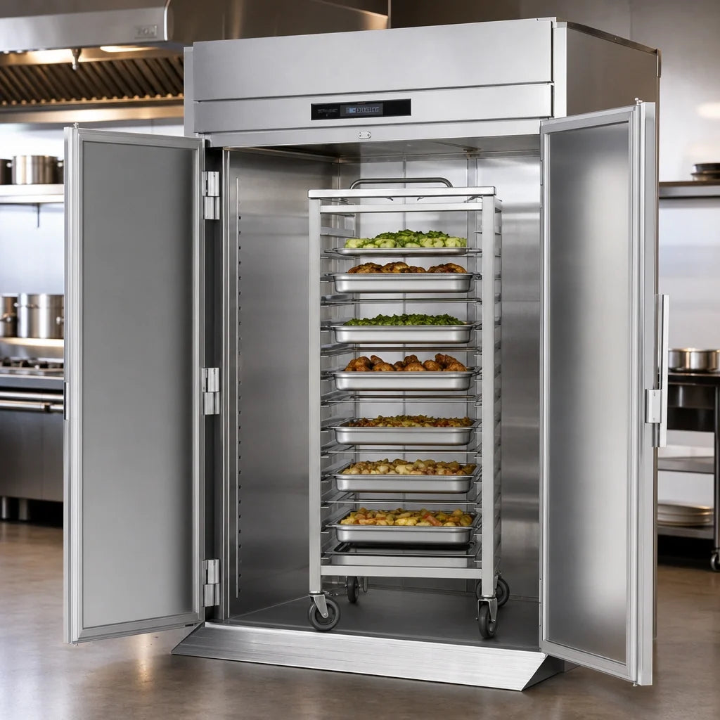 Victory Refrigeration UltraSpec™ HIS-2D-1 Two-Section Roll-In Heated Cabinet, 67.2 Cu. Ft., Stainless Steel, Full-Height Solid Doors