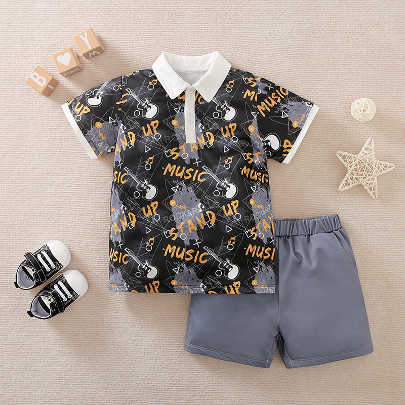 Toddler Boys Clothing Set – Musical Theme | Soft, Comfy & Play‑Ready