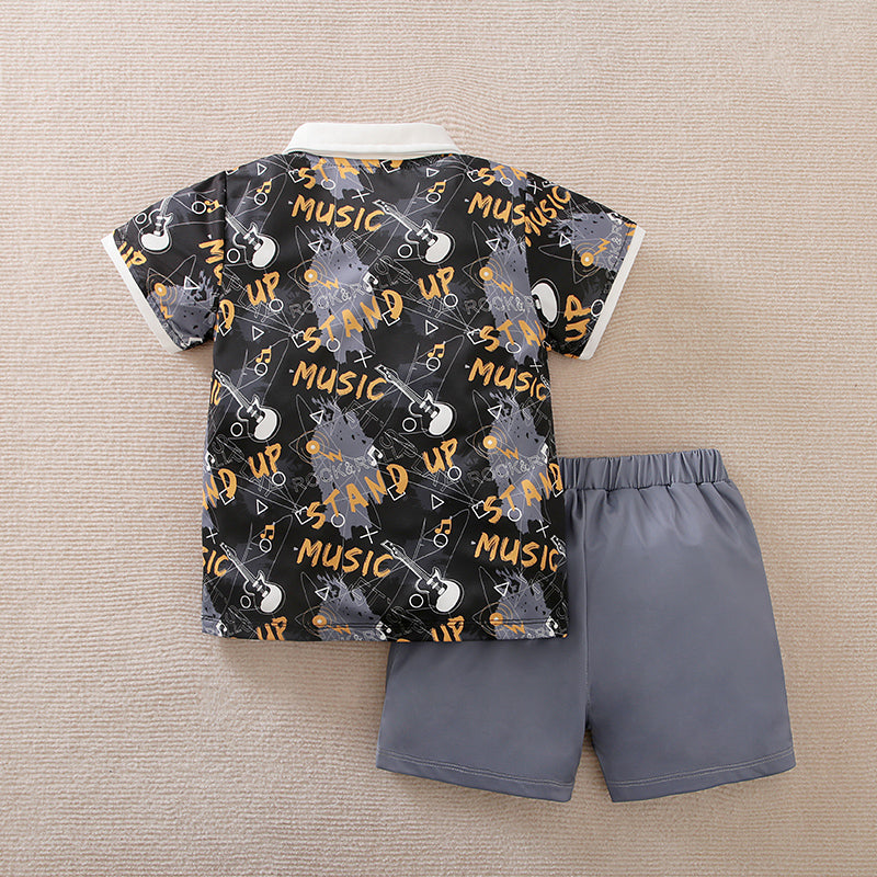 Toddler Boys Clothing Set – Musical Theme | Soft, Comfy & Play‑Ready