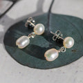 Dangling Fresh Water Pearl Earrings