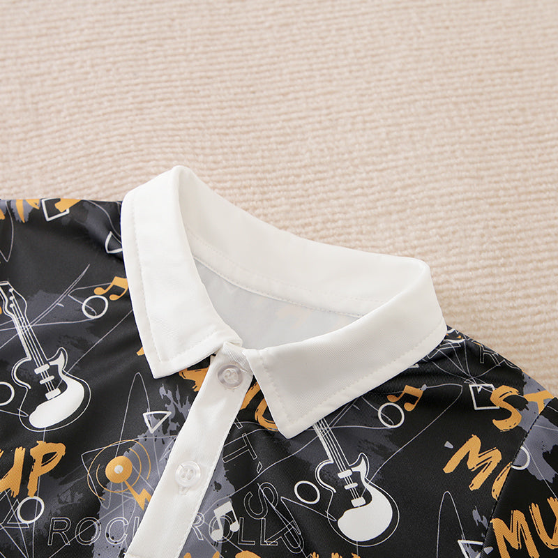 Toddler Boys Clothing Set – Musical Theme | Soft, Comfy & Play‑Ready