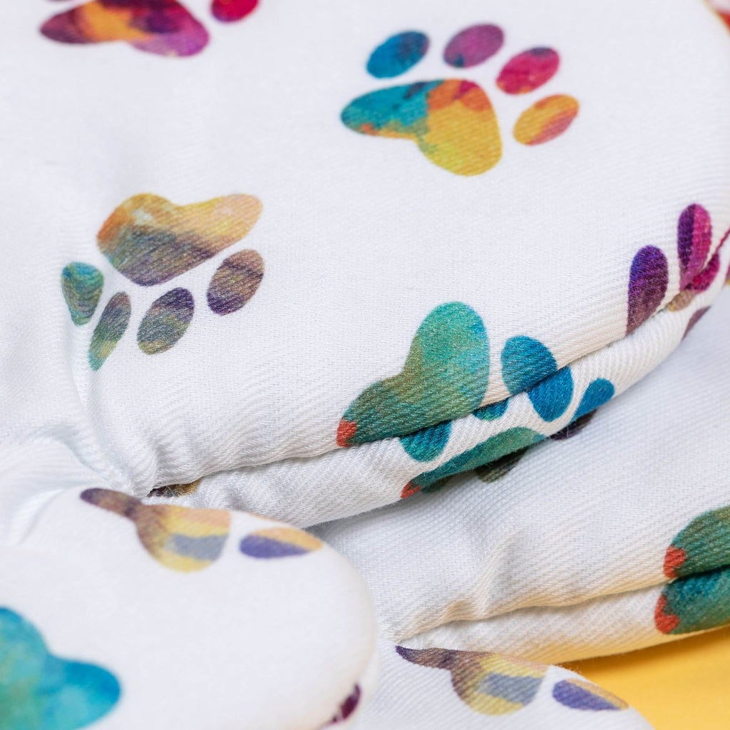 Rainbow Ombre Paws Kitchen Linens