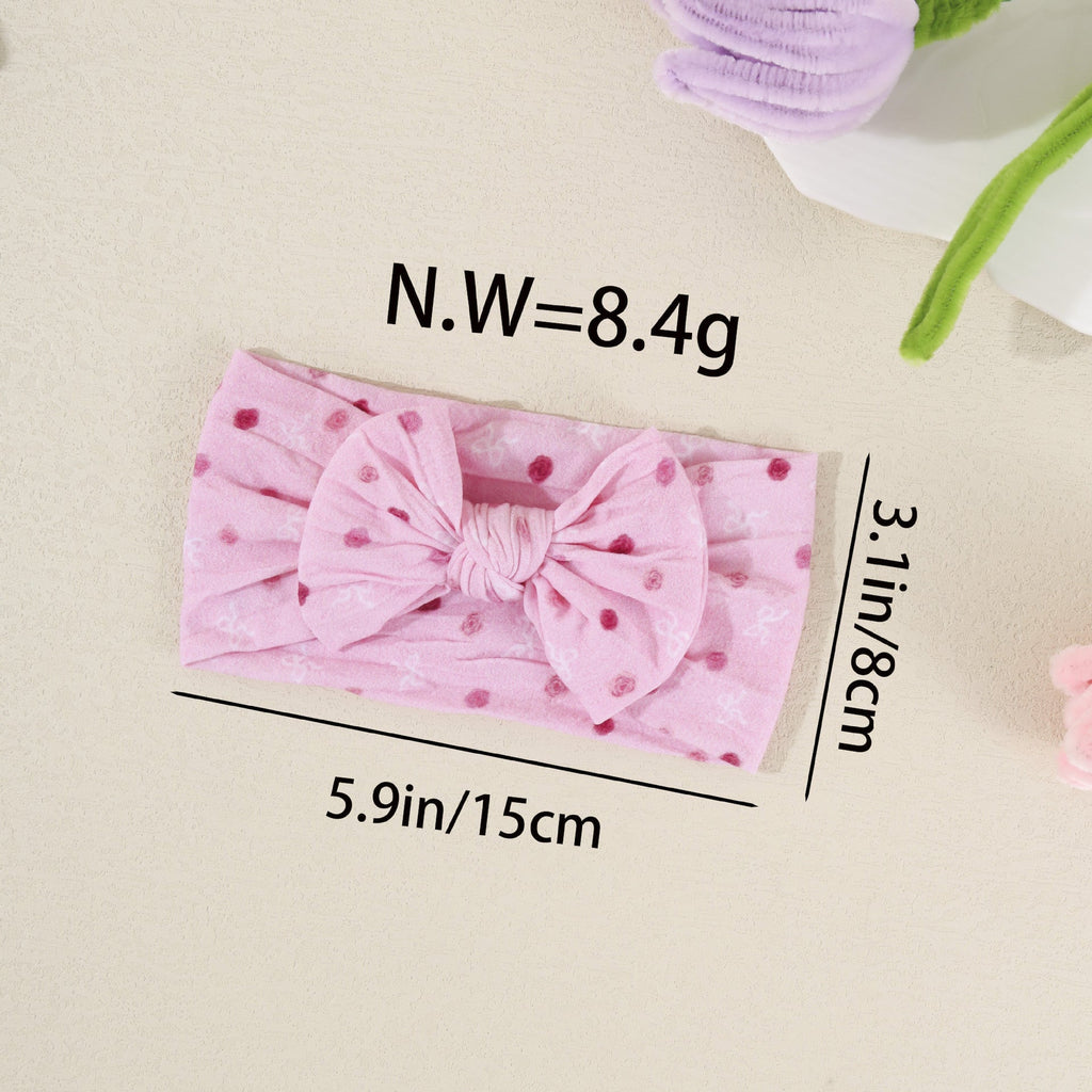 Childrens Cute Bow-Knot Elastic Soft Wide Headband