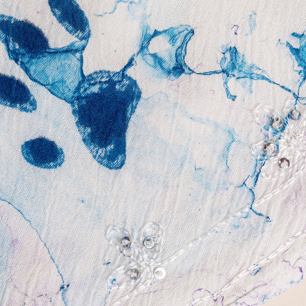 Marbleous Paw Print Hand Crafted Long Dress