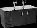 Beverage Air DD68HC-B 68-Inch Direct Draw Beer Dispenser, Dual Towers, 3-Keg Capacity, Black Exterior