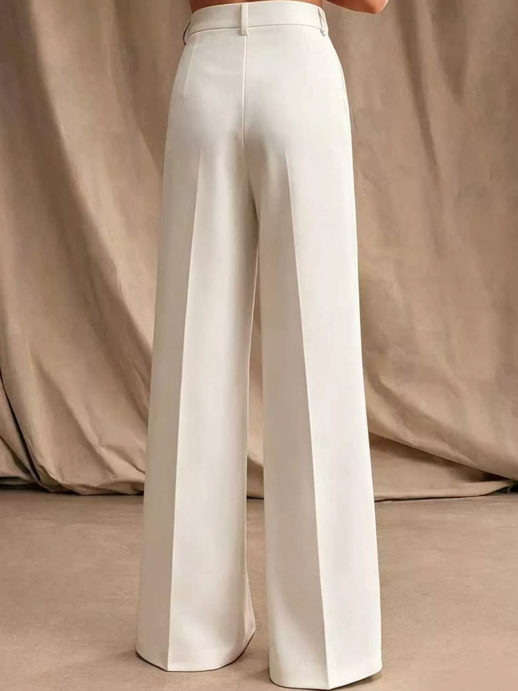 High-Waisted Pleated Wide-Leg Pants