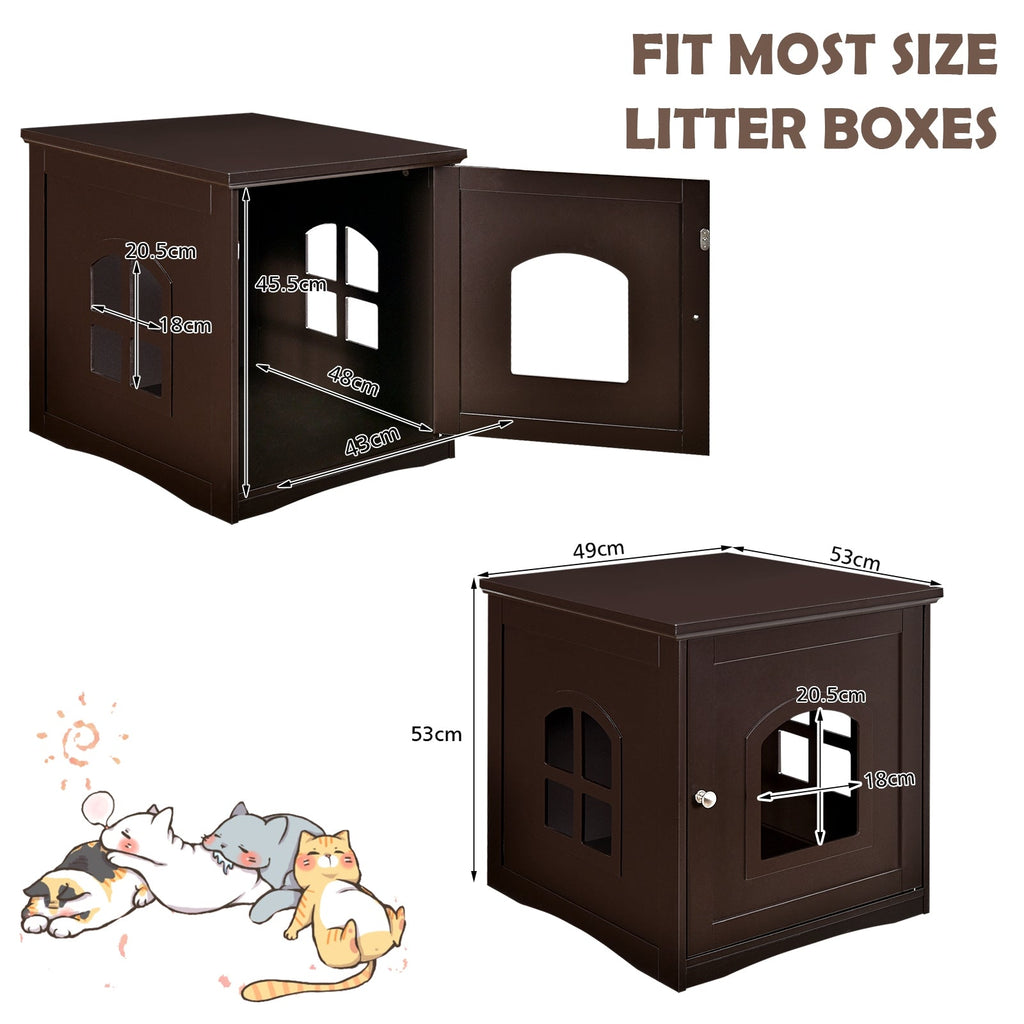 Side Table Nightstand Decorative Cat House
