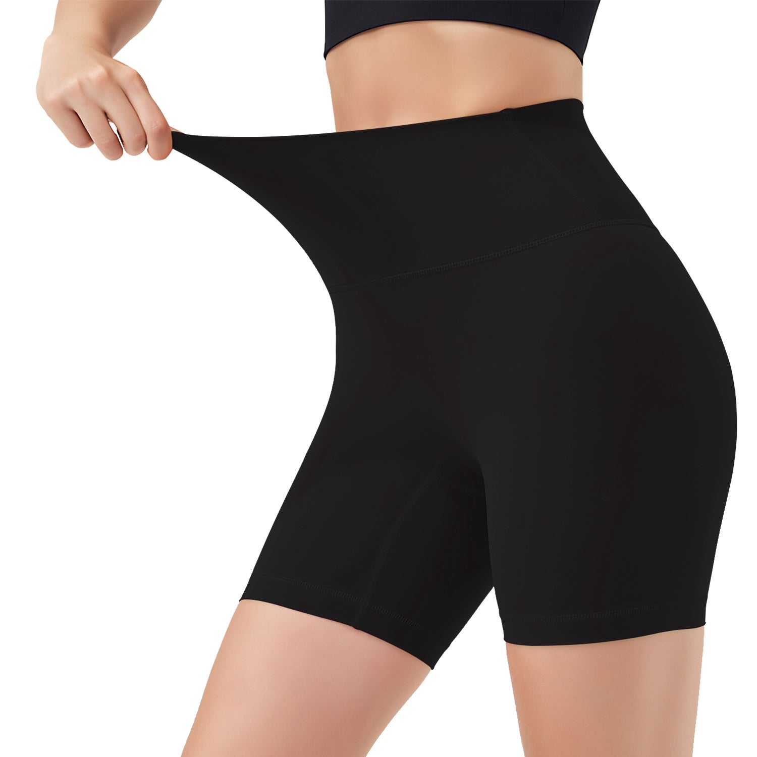 High-Waist Biker Shorts with Tummy Control for Workouts