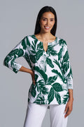Women's St. Lucia Tunic Top | Eden Green Palm Paradise