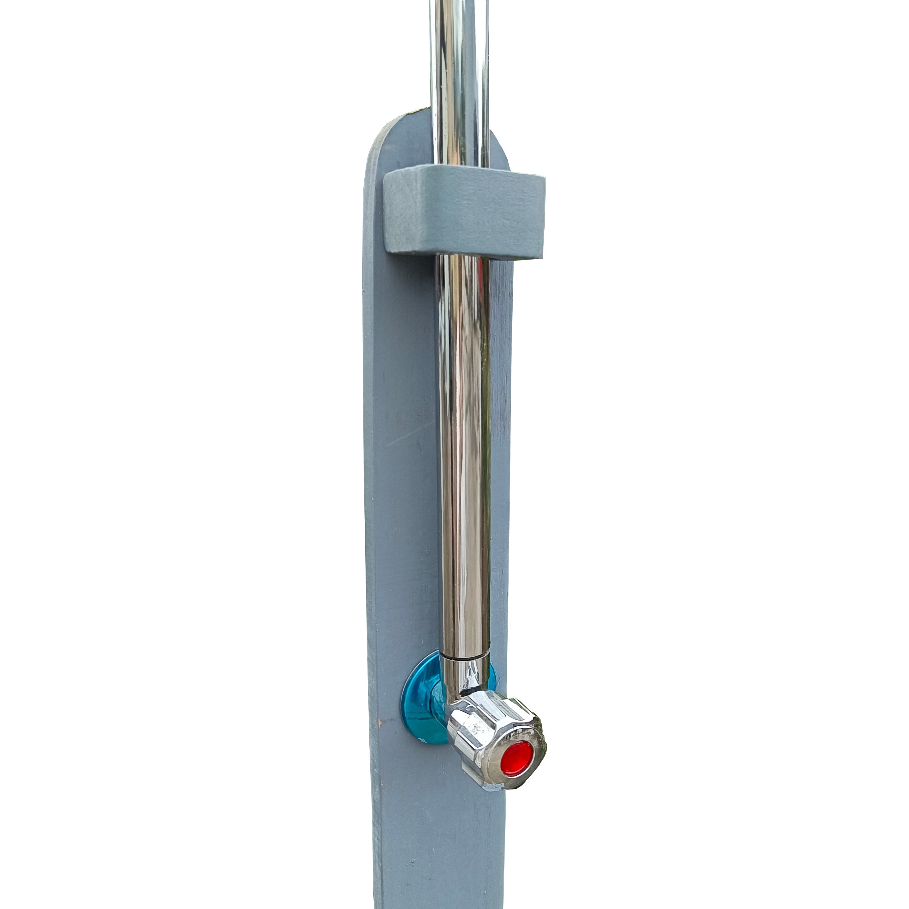 Outdoor Garden Pool Shower with Chassis Board, Cooling Solution, Gray Solid W