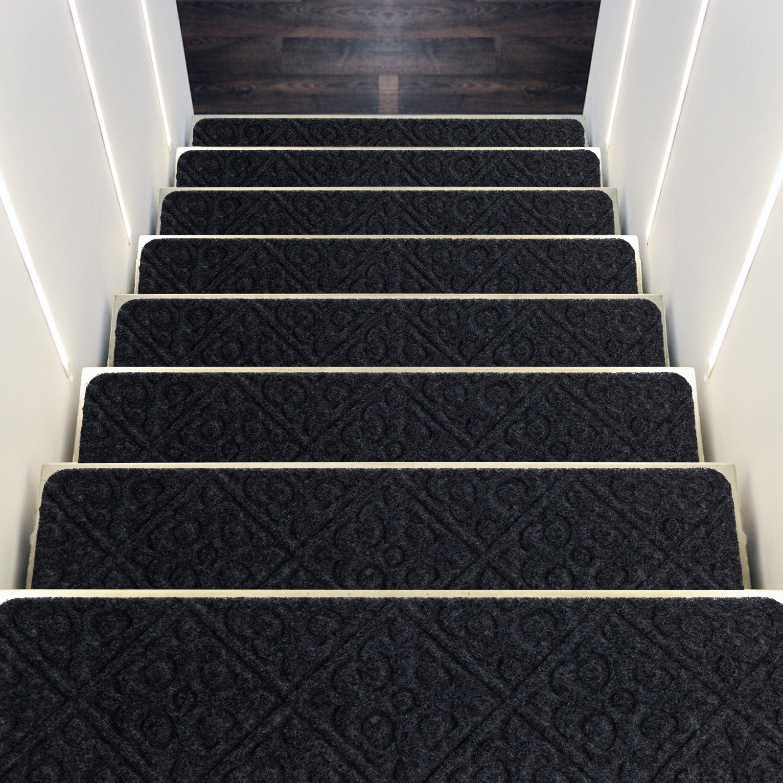 15Pcs Indoor Non-Slip Stair Carpet Mats for Wooden Steps