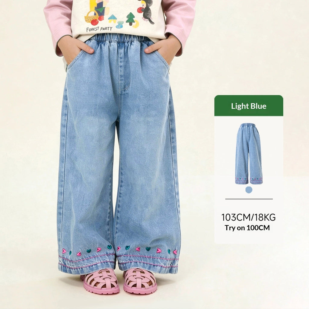 Everyday Versatile Straight-leg Wide-leg Pants For Children