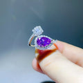 2 Carat Moissanite 925 Sterling Silver Bypass Ring