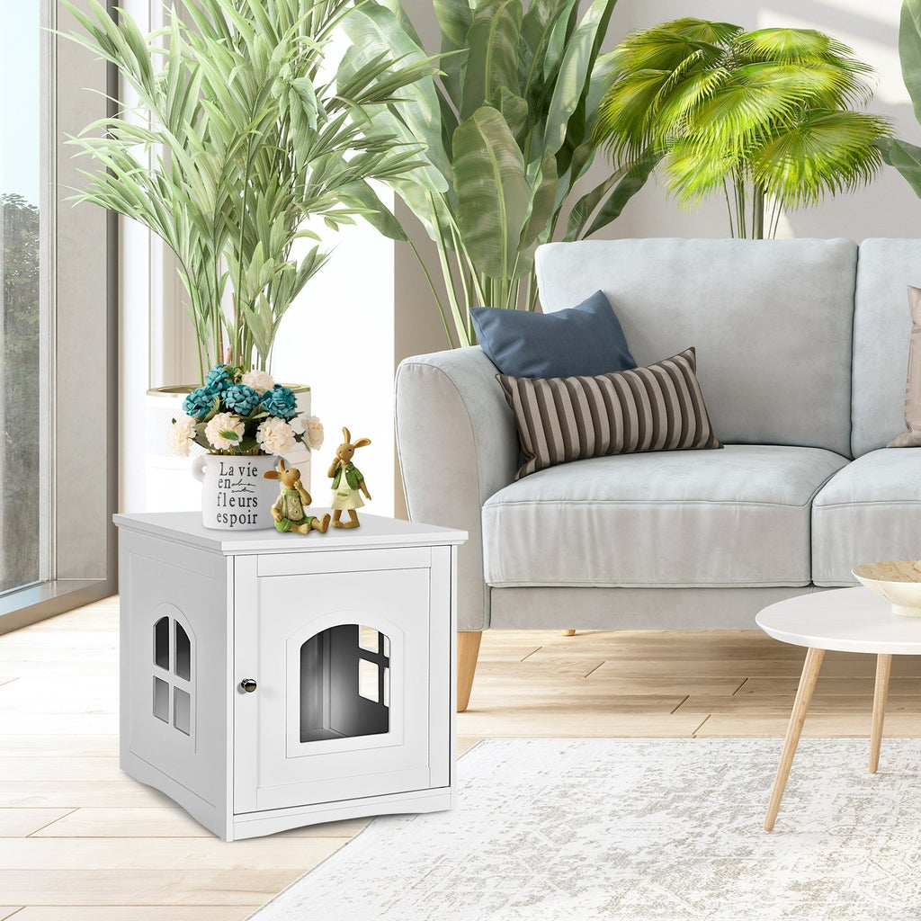 Side Table Nightstand Decorative Cat House
