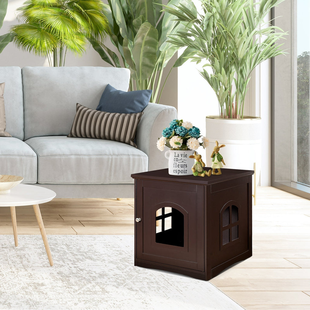 Side Table Nightstand Decorative Cat House