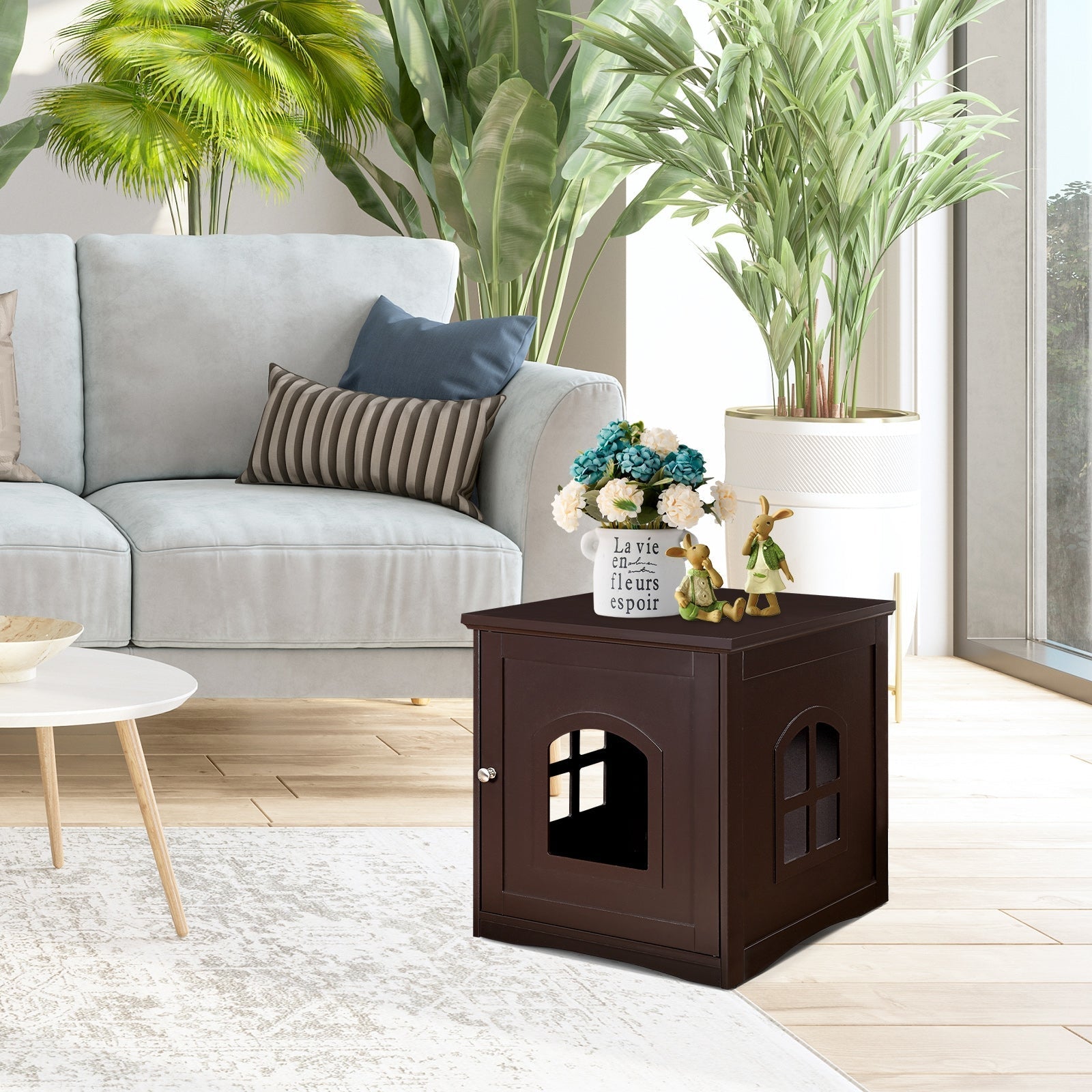 Side Table Nightstand Decorative Cat House