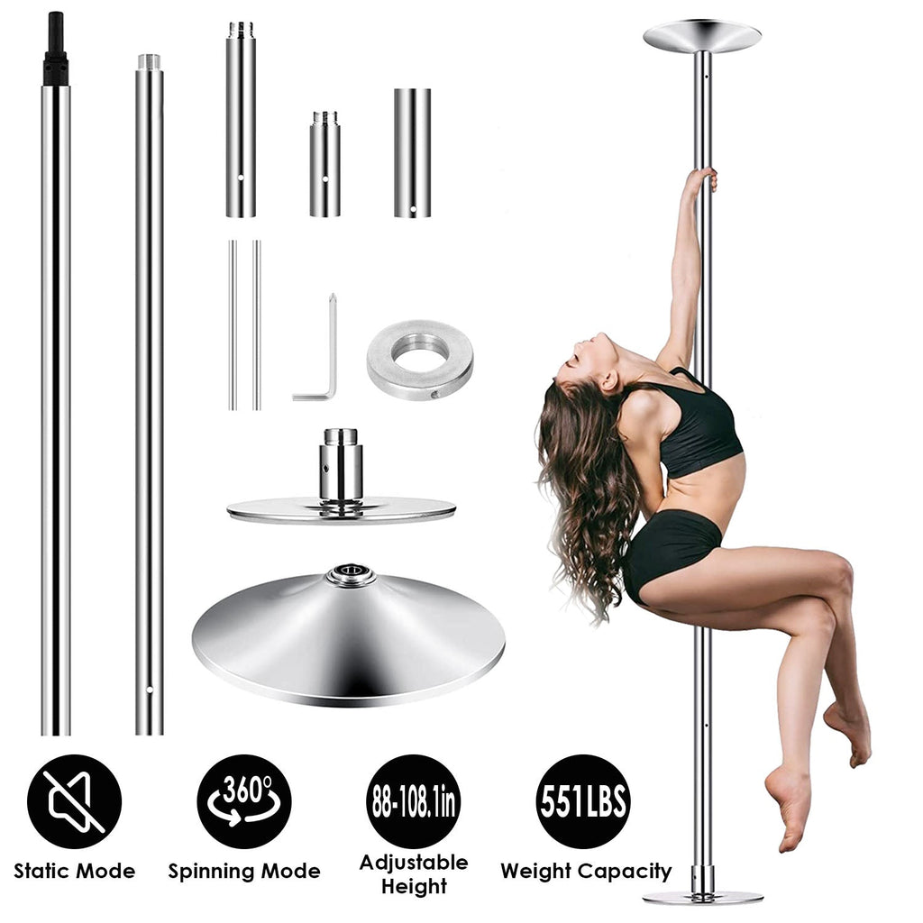 Stripper Dance Pole: Spinning & Static Modes