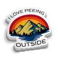 Peeing Outside Hard Hat Decal