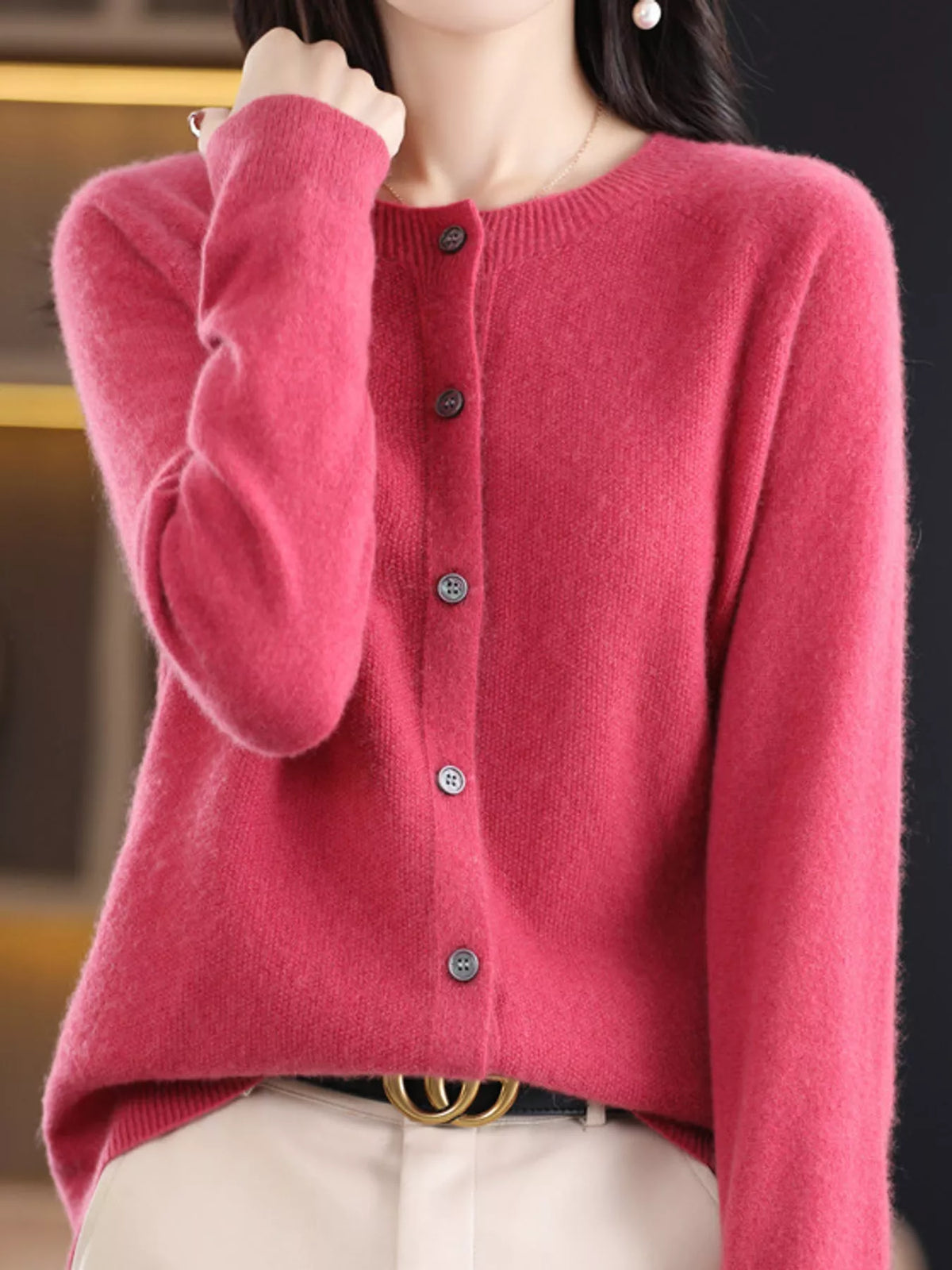 Button-Down Long Sleeve Cardigan