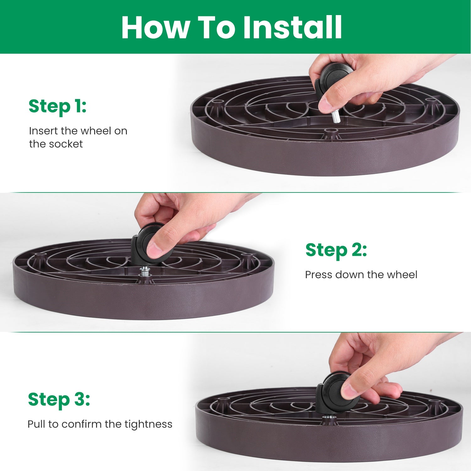 Plant Caddy with Wheels - 12.8in or 14in, 176-187lb Capacity
