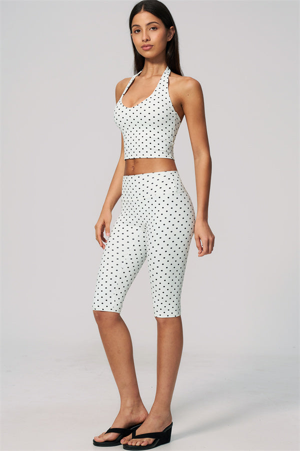 The Frame Halter Tank Top Capri Leggings 2-Piece Set