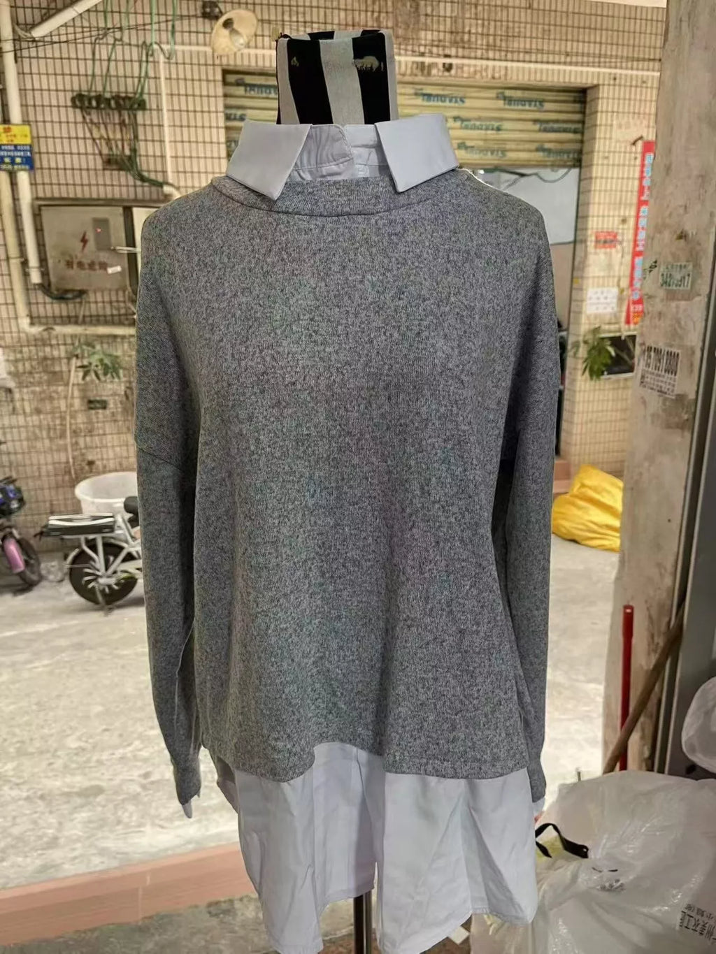 Full Size Round Neck Long Sleeve Sweater Plus Size