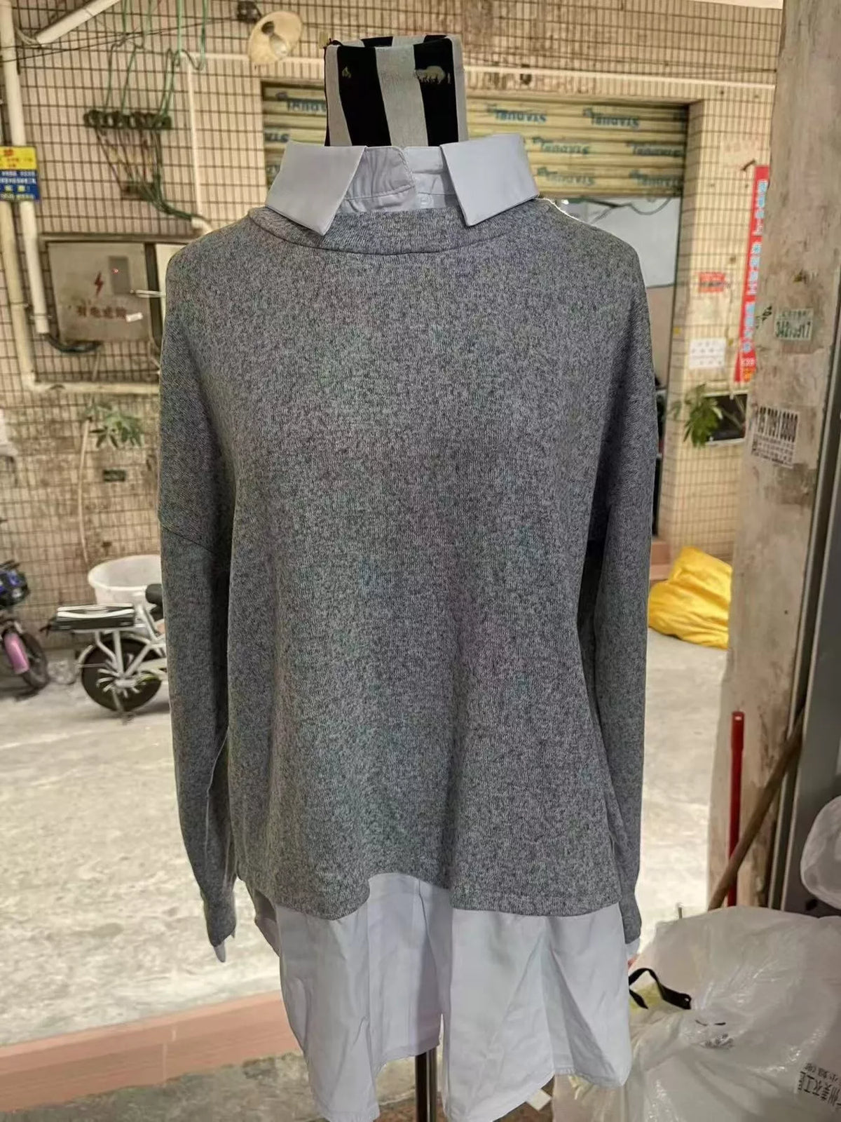 Full Size Round Neck Long Sleeve Sweater Plus Size