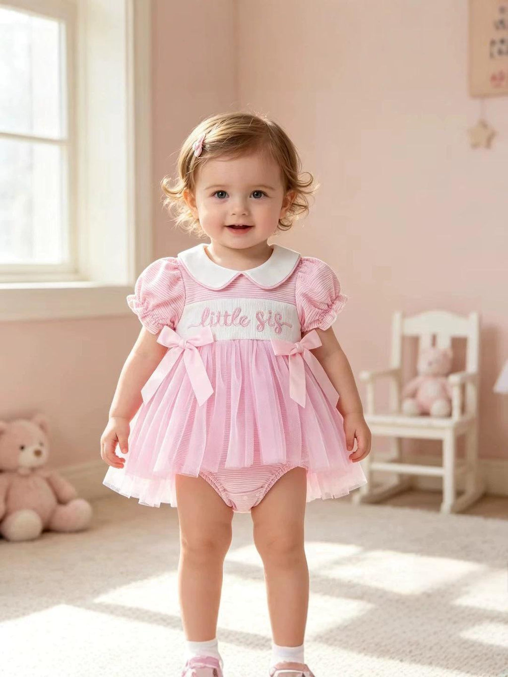 Baby Bow-printed Triangle Bodysuit