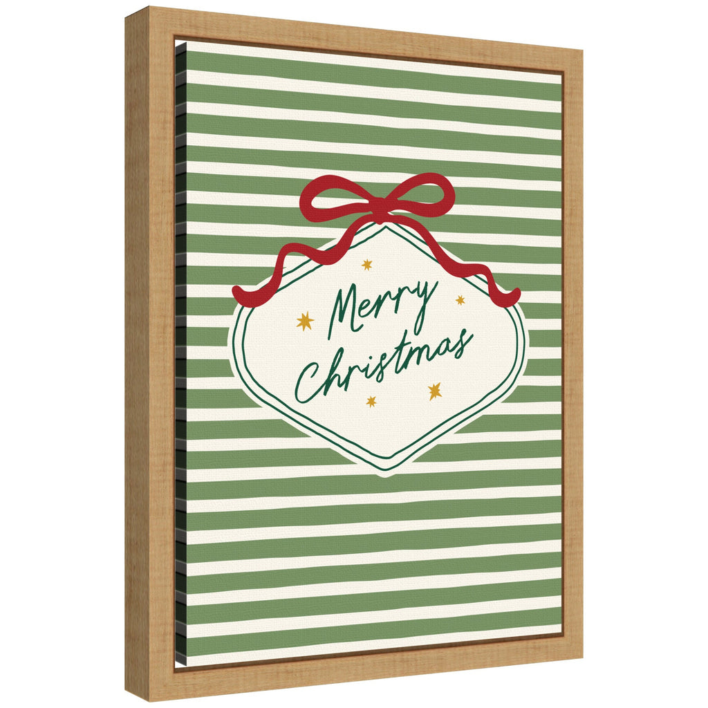 Merry Christmas Ornament by Lucky Guava Framed Canvas Wall Art Print