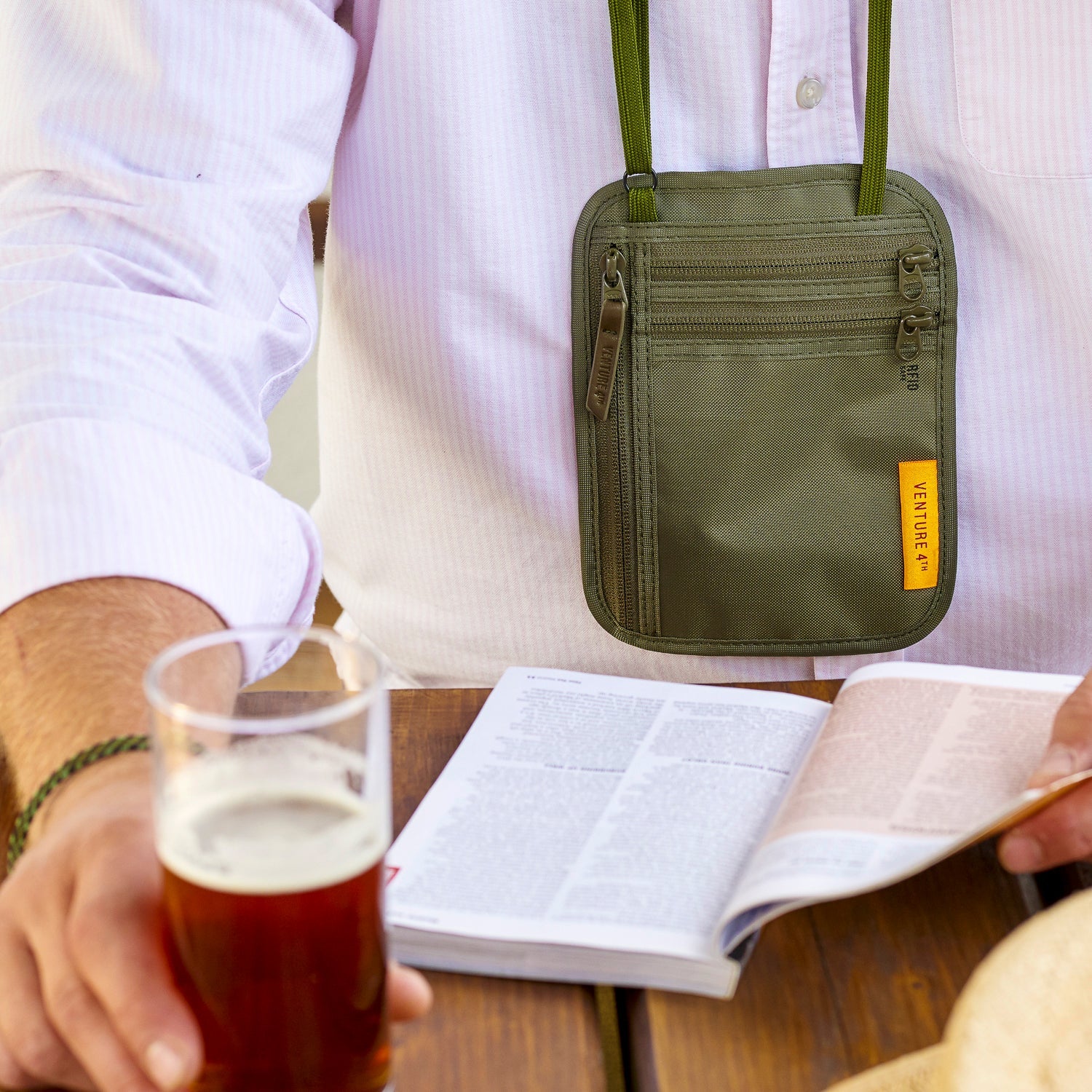 Slim Minimalist Design Travel Neck Wallet