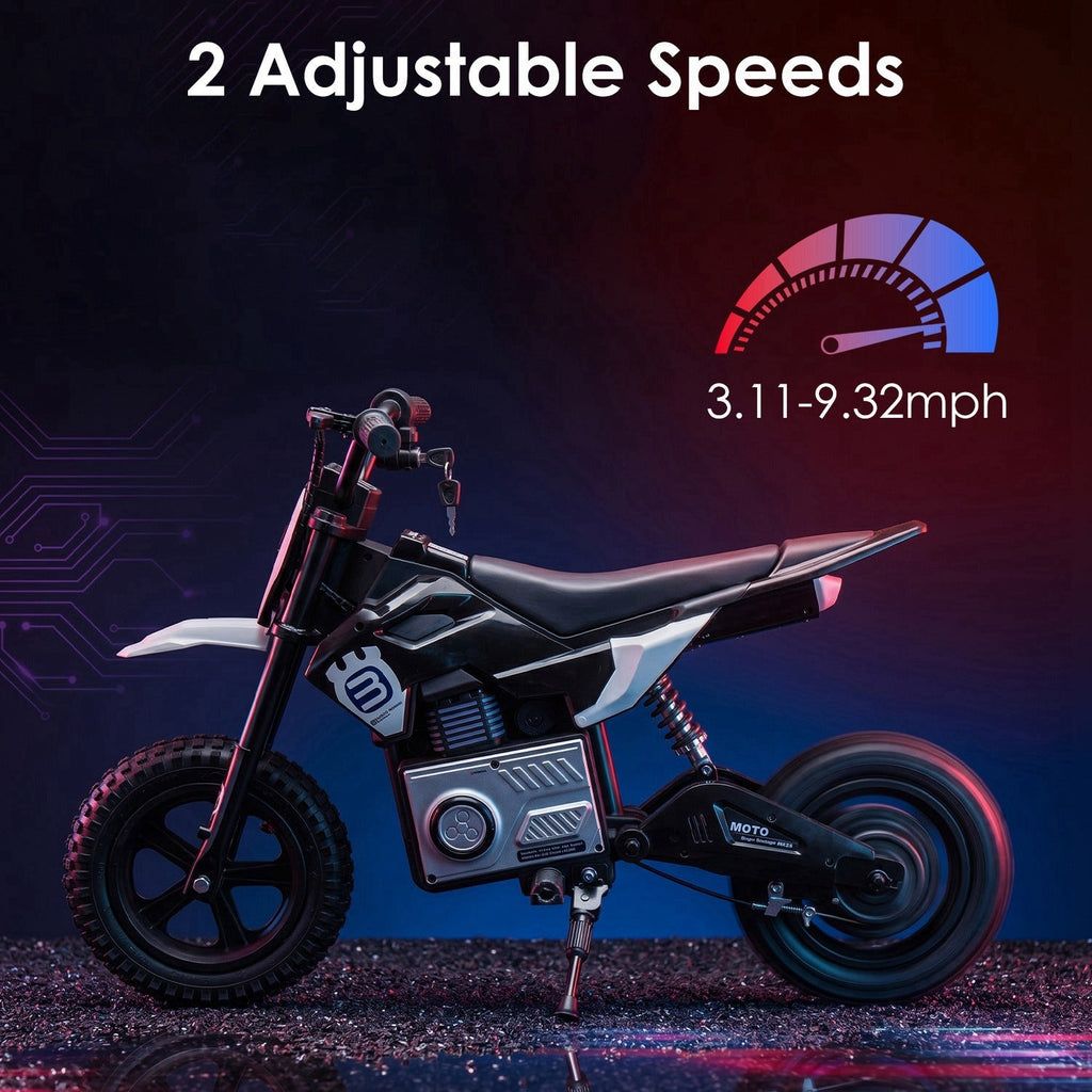 24V Electric Motocross Ride-On Motorcycle for Kids Ages 5-12