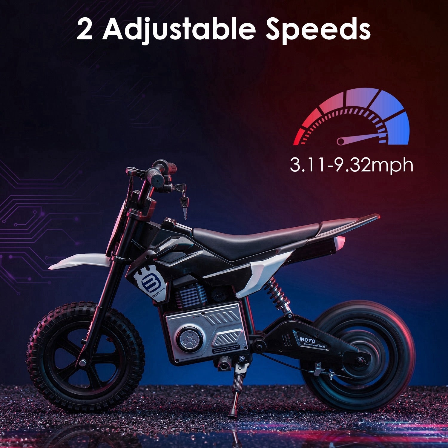 24V Electric Motocross Ride-On Motorcycle for Kids Ages 5-12